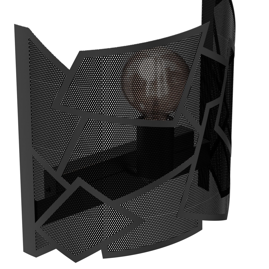 Φωτιστικό τοίχου CAMO 1xE27/15W/230V μαύρο