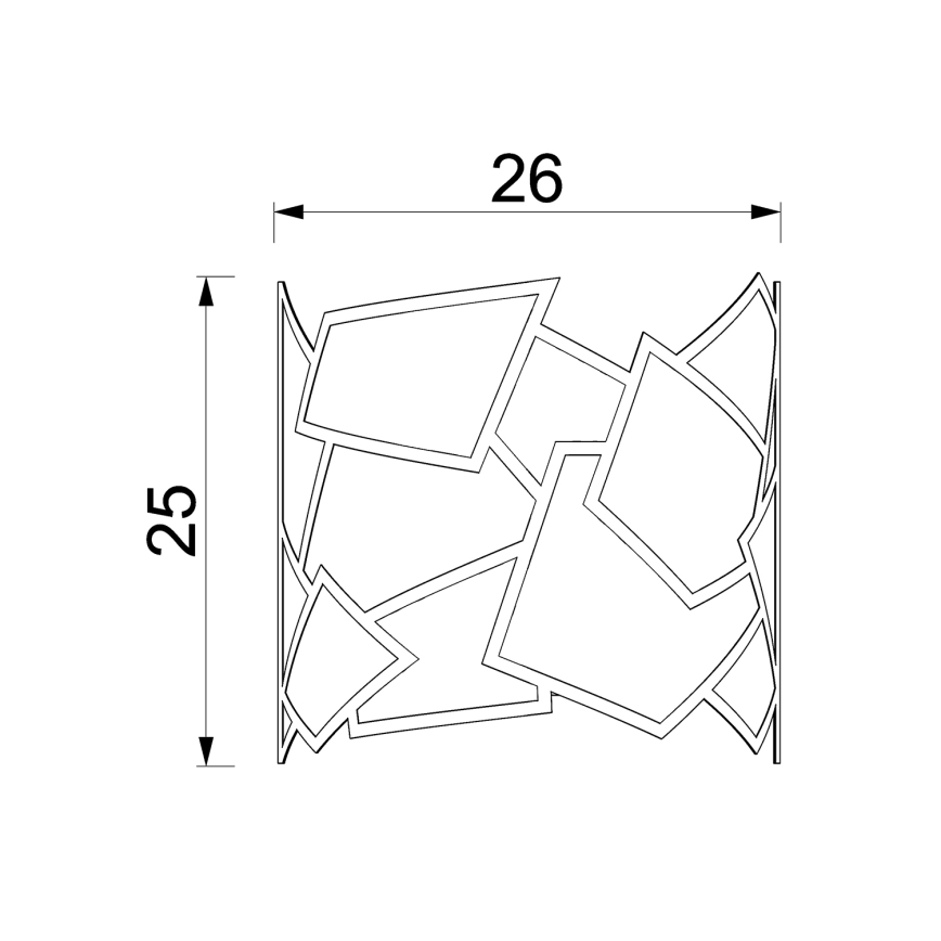 Φωτιστικό τοίχου CAMO 1xE27/15W/230V μαύρο