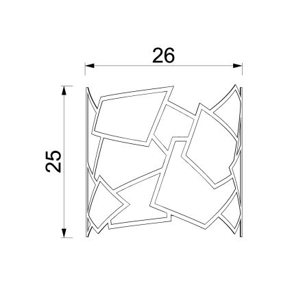 Φωτιστικό τοίχου CAMO 1xE27/15W/230V χρυσό