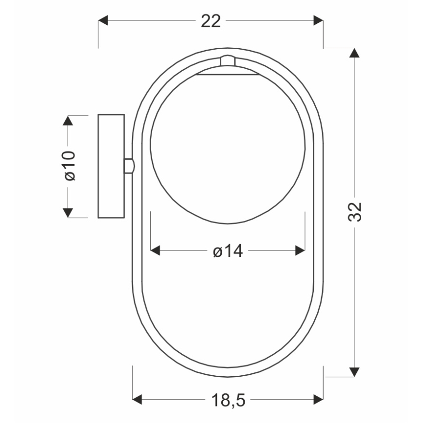 Φωτιστικό τοίχου CORDEL 1xG9/28W/230V μαύρο/φιμέ μαύρο