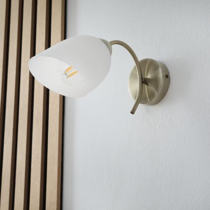 Φωτιστικό τοίχου DONNA 1xE27/60W/230V πατίνα