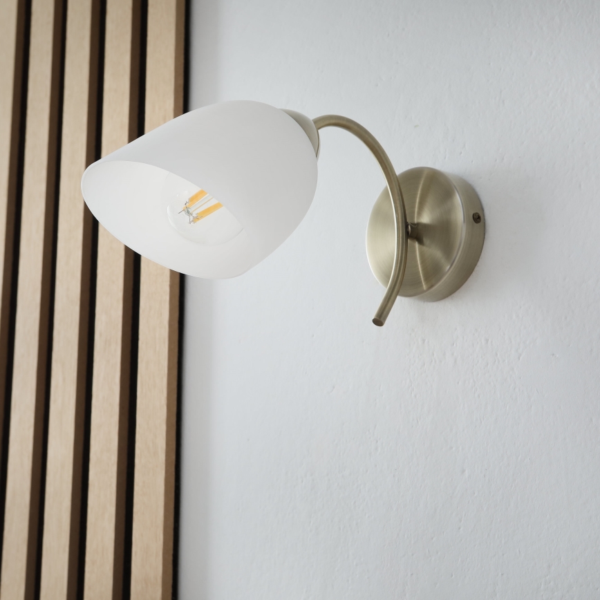 Φωτιστικό τοίχου DONNA 1xE27/60W/230V πατίνα