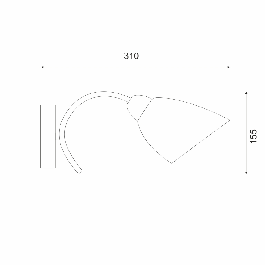 Φωτιστικό τοίχου DONNA 1xE27/60W/230V πατίνα