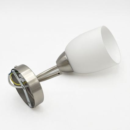 Φωτιστικό τοίχου DONNA 1xE27/60W/230V νίκελ