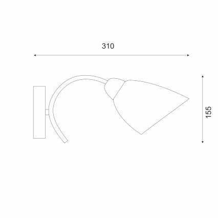 Φωτιστικό τοίχου DONNA 1xE27/60W/230V νίκελ