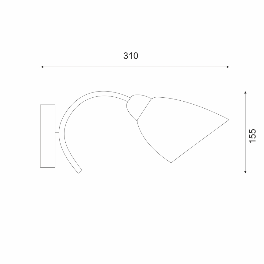 Φωτιστικό τοίχου DONNA 1xE27/60W/230V νίκελ