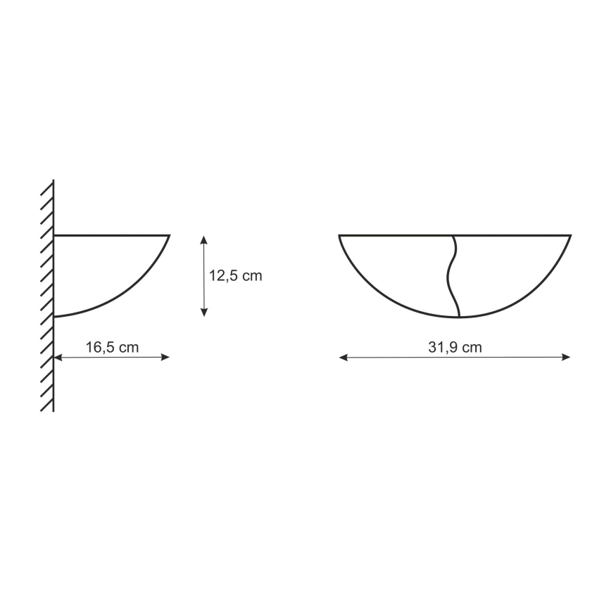 Φωτιστικό τοίχου FALA 1xE14/12W/230V γύψινο/λευκό