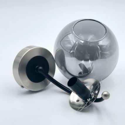 Φωτιστικό τοίχου GEORGIA 1xE14/5W/230V ματ χρώμιο/φιμέ