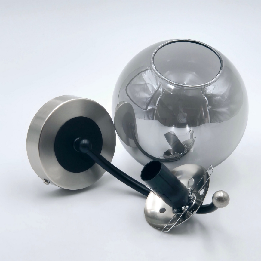 Φωτιστικό τοίχου GEORGIA 1xE14/5W/230V ματ χρώμιο/φιμέ