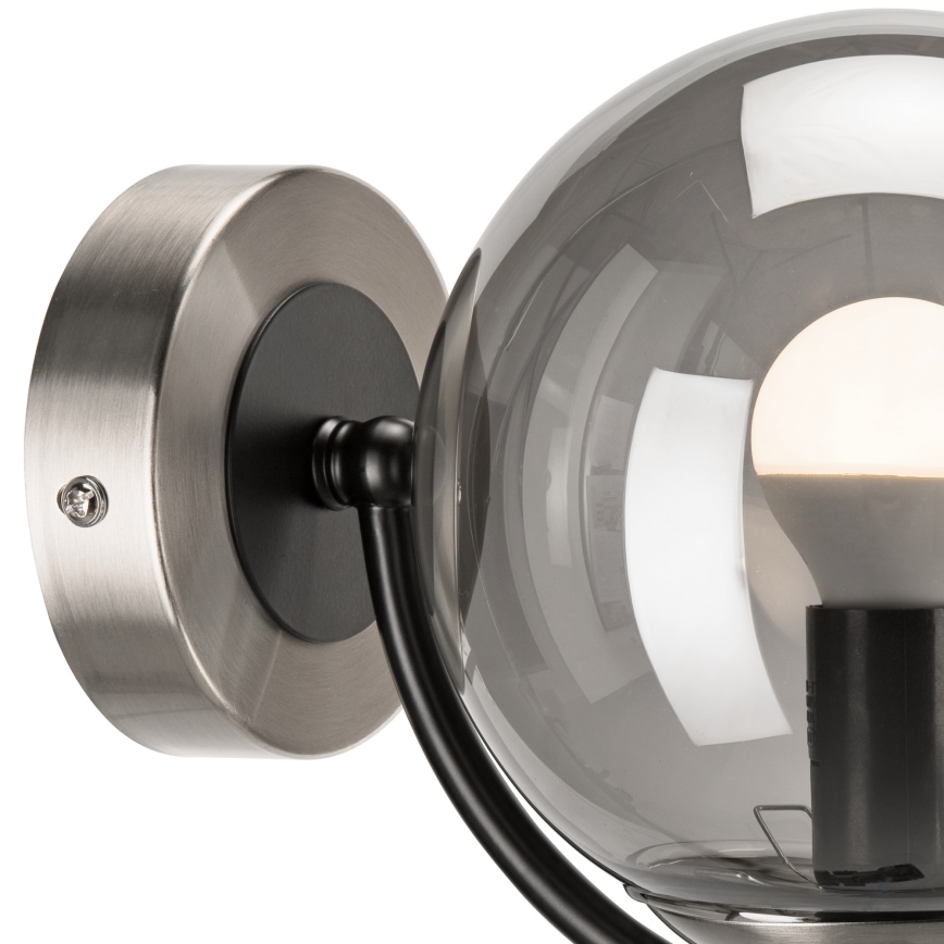 Φωτιστικό τοίχου GEORGIA 1xE14/5W/230V ματ χρώμιο/φιμέ