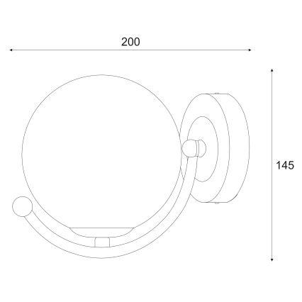 Φωτιστικό τοίχου GEORGIA 1xE14/5W/230V ματ χρώμιο/φιμέ