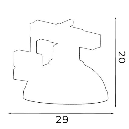 Φωτιστικό τοίχου HAKON 1xE27/60W/230V πατίνα