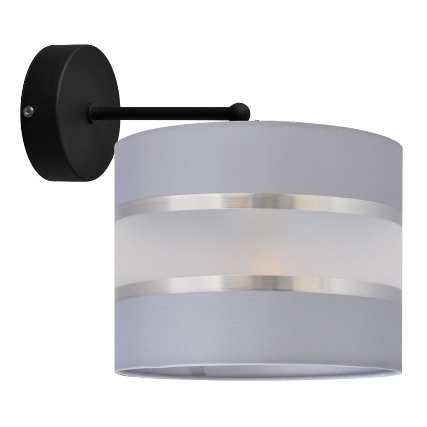 Φωτιστικό τοίχου HELEN 1xE27/15W/230V γκρι/μαύρο