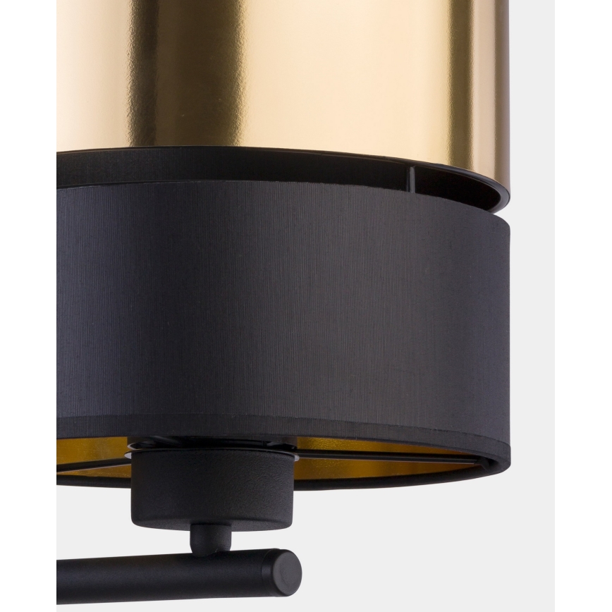 Φωτιστικό τοίχου HILTON 1xE27/15W/230V ορείχαλκο/μαύρο