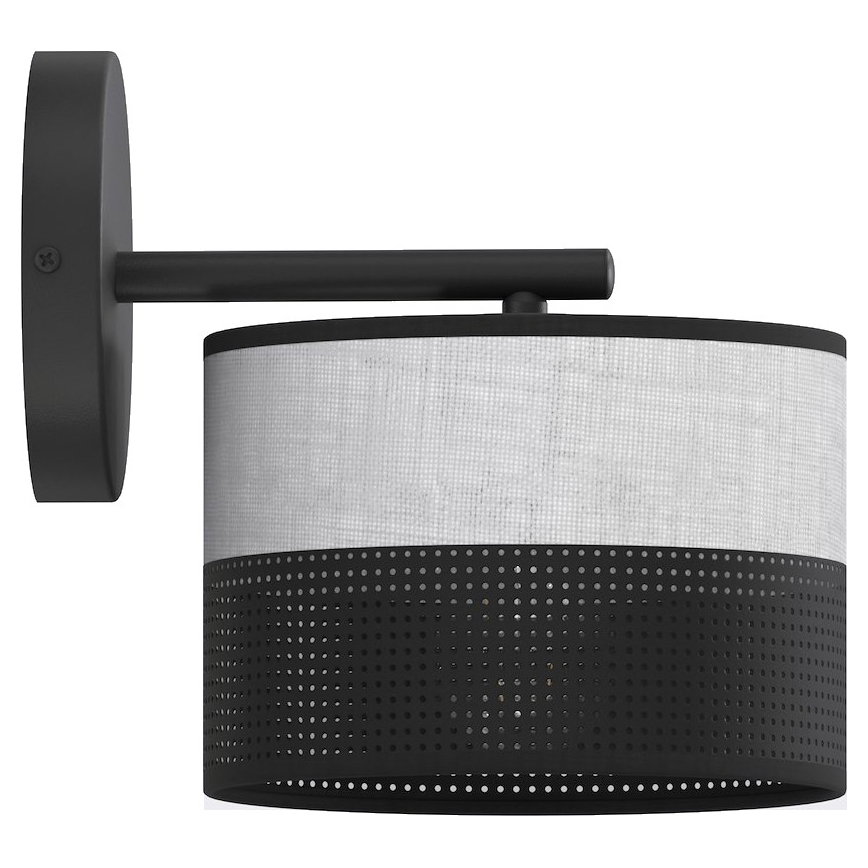 Φωτιστικό τοίχου KARBON 1xE27/15W/230V μαύρο/γκρίζο
