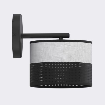 Φωτιστικό τοίχου KARBON 1xE27/15W/230V μαύρο/γκρίζο