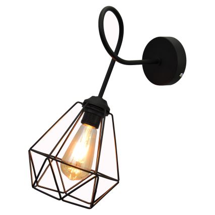 Φωτιστικό τοίχου KARO 3xE27/15W/230V μαύρο