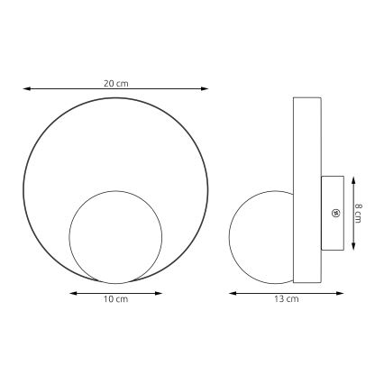 Φωτιστικό τοίχου KIDO 1xG9/8W/230V σε μπεζ απόχρωση