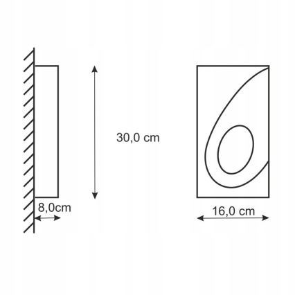 Φωτιστικό τοίχου KOMETA 1xE14/12W/230V plaster/λευκό