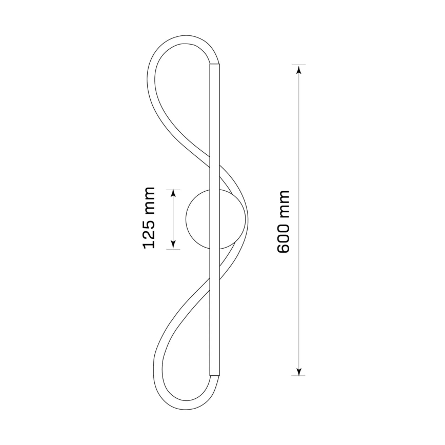 Φωτιστικό τοίχου LED EMMA LED/19W/230V μαύρο
