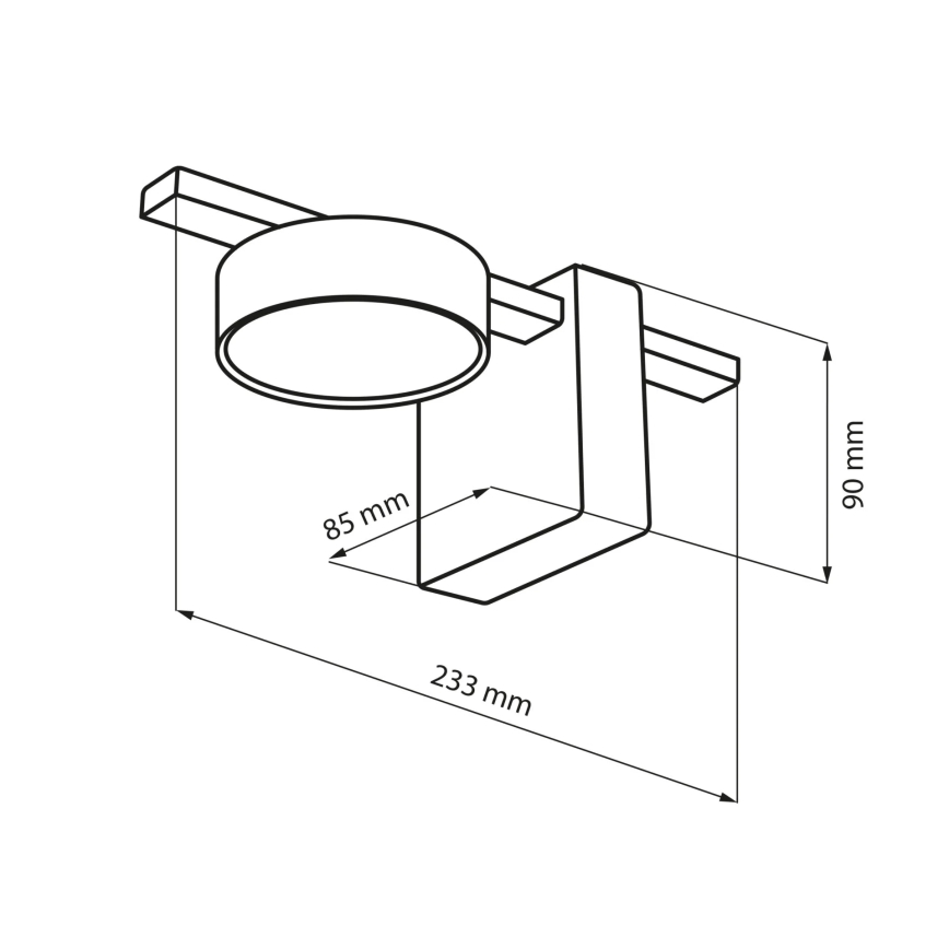 Φωτιστικό τοίχου LED JOY 1xGX53/6W/230V μαύρο