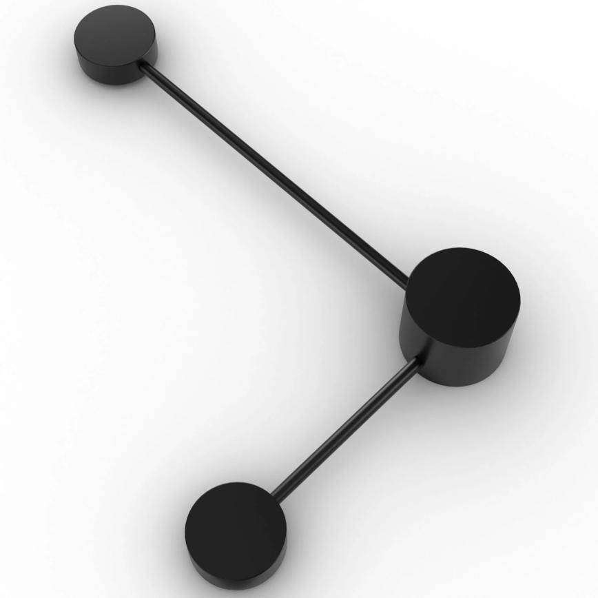 Φωτιστικό τοίχου LED JOY 2xGX53/6W/230V μαύρο