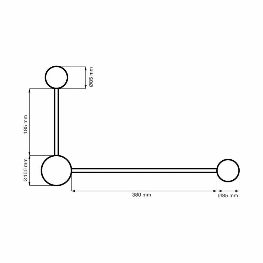 Φωτιστικό τοίχου LED JOY 2xGX53/6W/230V μαύρο