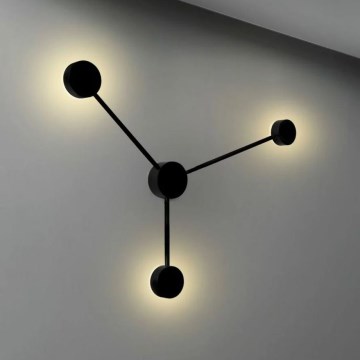 Φωτιστικό τοίχου LED JOY 3xGX53/6W/230V μαύρο
