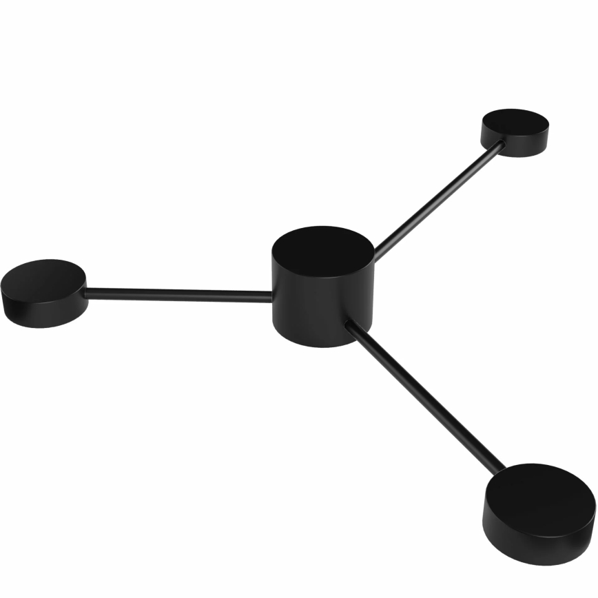 Φωτιστικό τοίχου LED JOY 3xGX53/6W/230V μαύρο