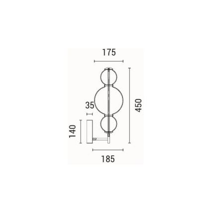 Φωτιστικό τοίχου LED LED/12,6W/230V 3000K