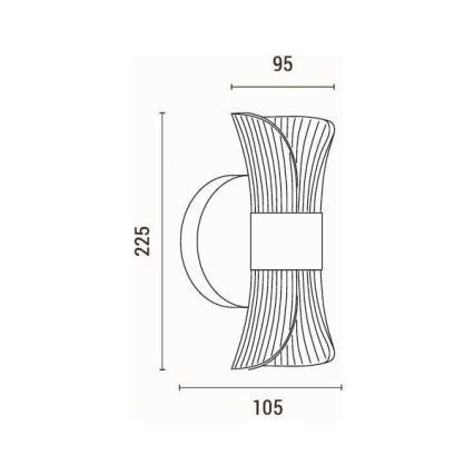 Φωτιστικό τοίχου LED LED/8W/230V 3000K