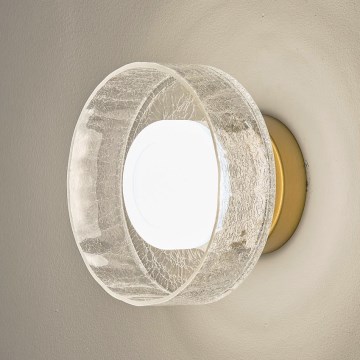 Φωτιστικό τοίχου LED LED/8W/230V 3000K χρυσό/διαφανές