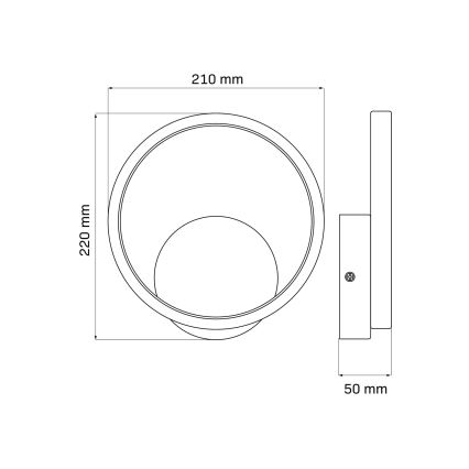 Φωτιστικό τοίχου LED ROMAN LED/11,5W/230V 4000K μαύρο