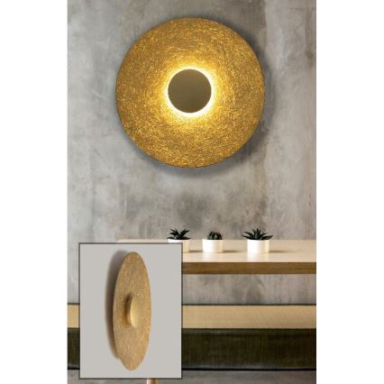 Φωτιστικό τοίχου LED SOLE LED/7W/230V διάμετρος 44 cm χρυσό