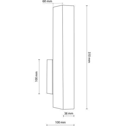 Φωτιστικό τοίχου LED TEO LED/3W/230V 3000K καρυδιά