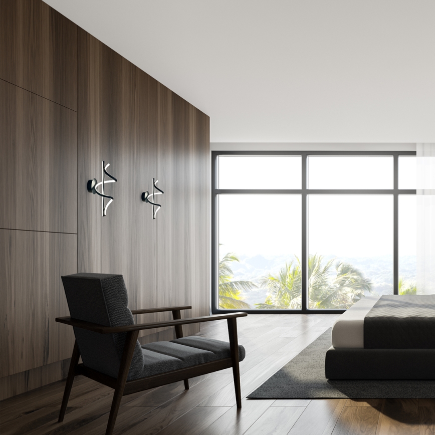 Φωτιστικό τοίχου LED TWIST LED/12W/230V μαύρο