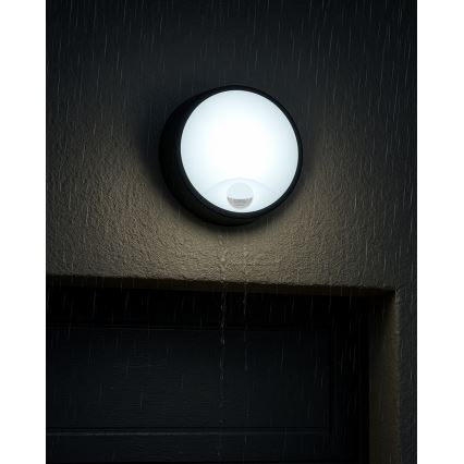 LED ρυθμιζόμενο εξωτερικό επιτοίχιο φωτιστικό με αισθητήρα κίνησης LED/15/18/20W/230V 3000K/4000K/6500K IP65 μαύρο/λευκό