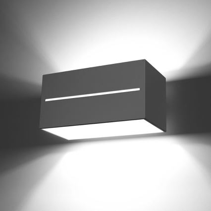 Φωτιστικό τοίχου LOBO 2xG9/40W/230V γκρι