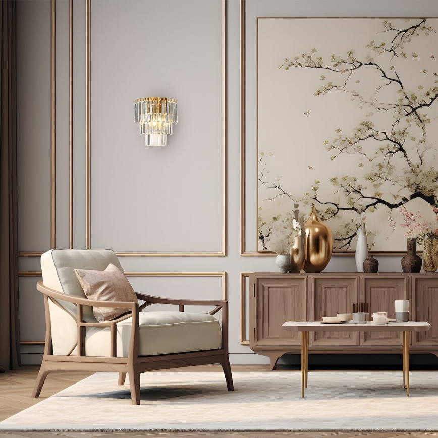 Φωτιστικό τοίχου MILANO 2xE14/40W/230V χρυσό