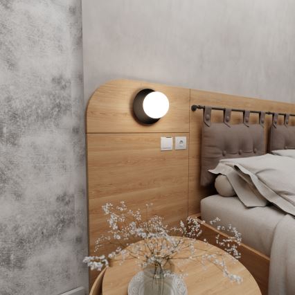 Φωτιστικό τοίχου MINERVA 1xE14/10W/230V μαύρο