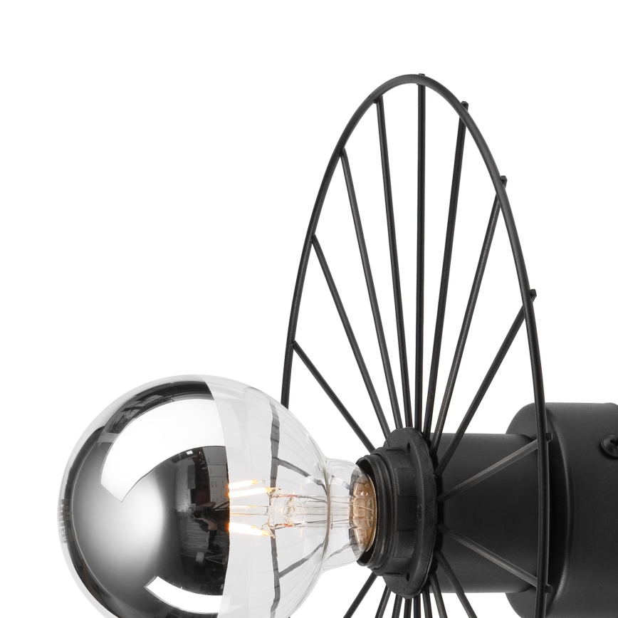 Φωτιστικό τοίχου MONTANA 1xE27/15W/230V διάμετρος 30 cm μαύρο