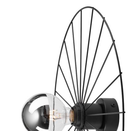 Φωτιστικό τοίχου MONTANA 1xE27/15W/230V διάμετρος 45 cm μαύρο