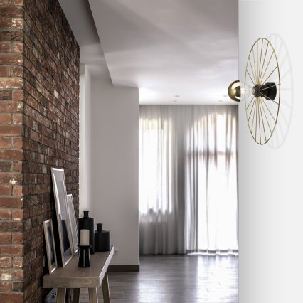 Φωτιστικό τοίχου MONTANA 1xE27/15W/230V διάμετρος 45 cm χρυσό