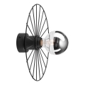 Φωτιστικό τοίχου MONTANA 1xE27/15W/230V διάμετρος 30 cm μαύρο
