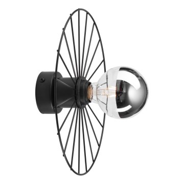 Φωτιστικό τοίχου MONTANA 1xE27/15W/230V διάμετρος 30 cm μαύρο