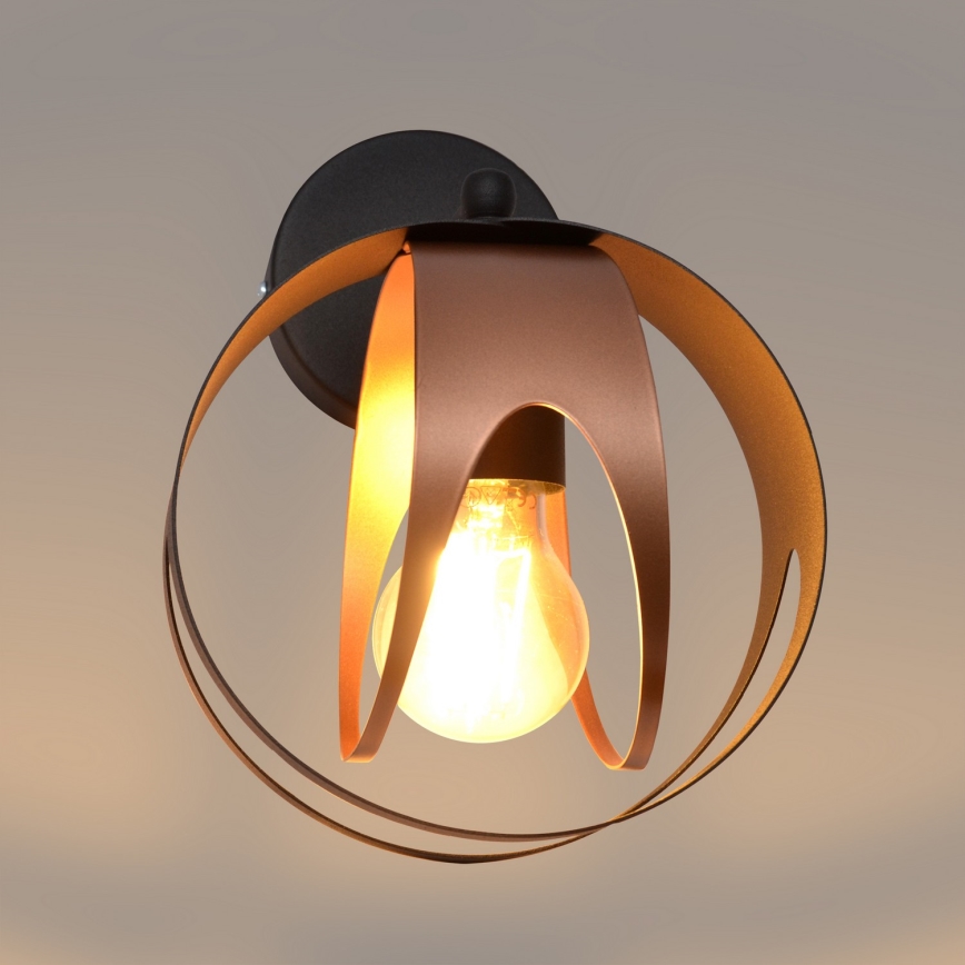 Φωτιστικό τοίχου MOONLIGHT 1xE27/15W/230V μαύρο/χαλκός