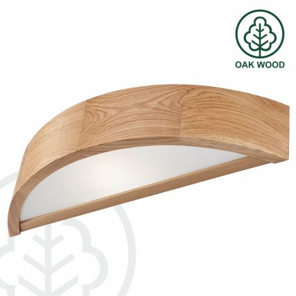 Φωτιστικό τοίχου OAK 1xE27/60W/230V δρυς