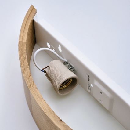 Φωτιστικό τοίχου OAK 1xE27/60W/230V δρυς