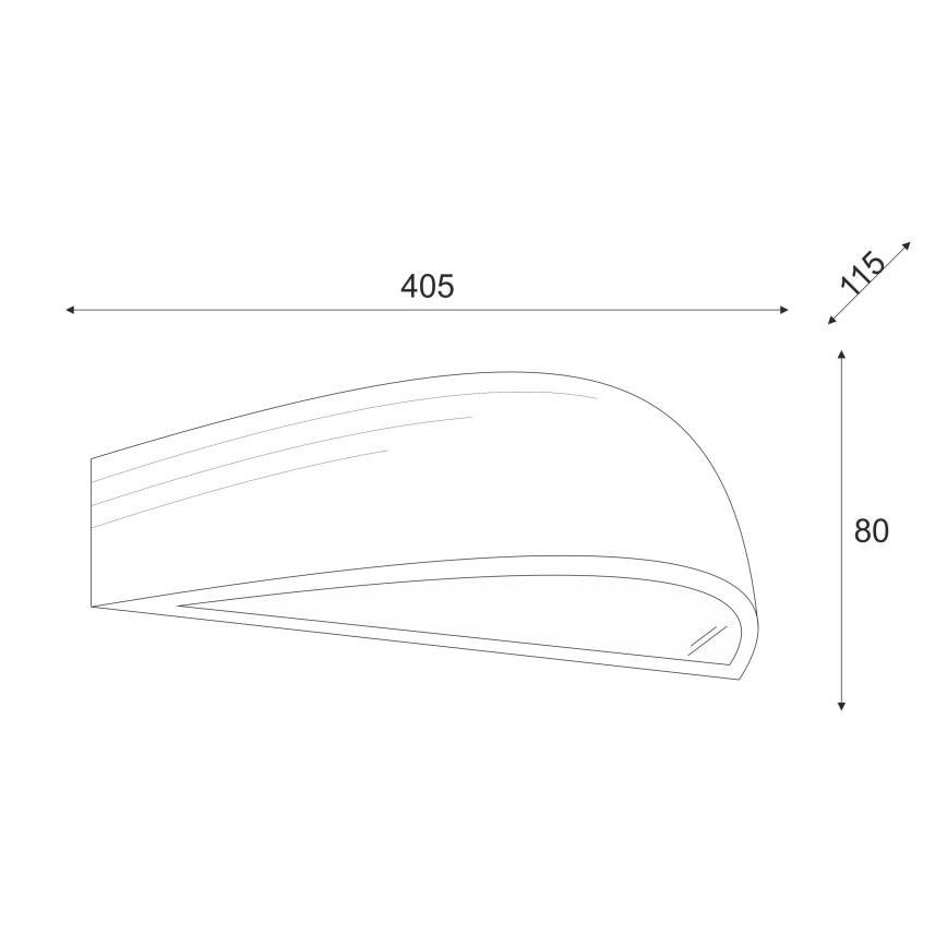 Φωτιστικό τοίχου OAK 1xE27/60W/230V δρυς