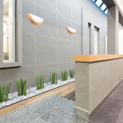 Φωτιστικό τοίχου OAK 1xE27/60W/230V δρυς